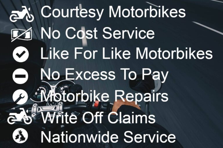 Courtesy motorbike, courtesy motorbikes after an accident, motorbike claims and motorbike credit hire